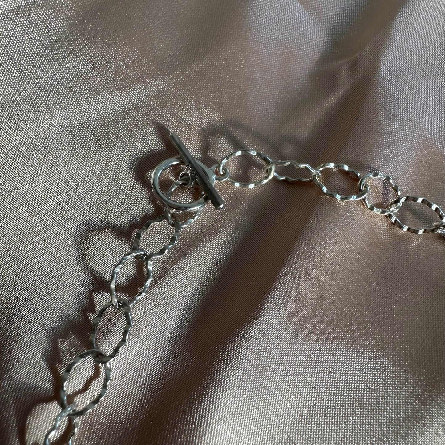 Spike Stick Pearl Link Necklace