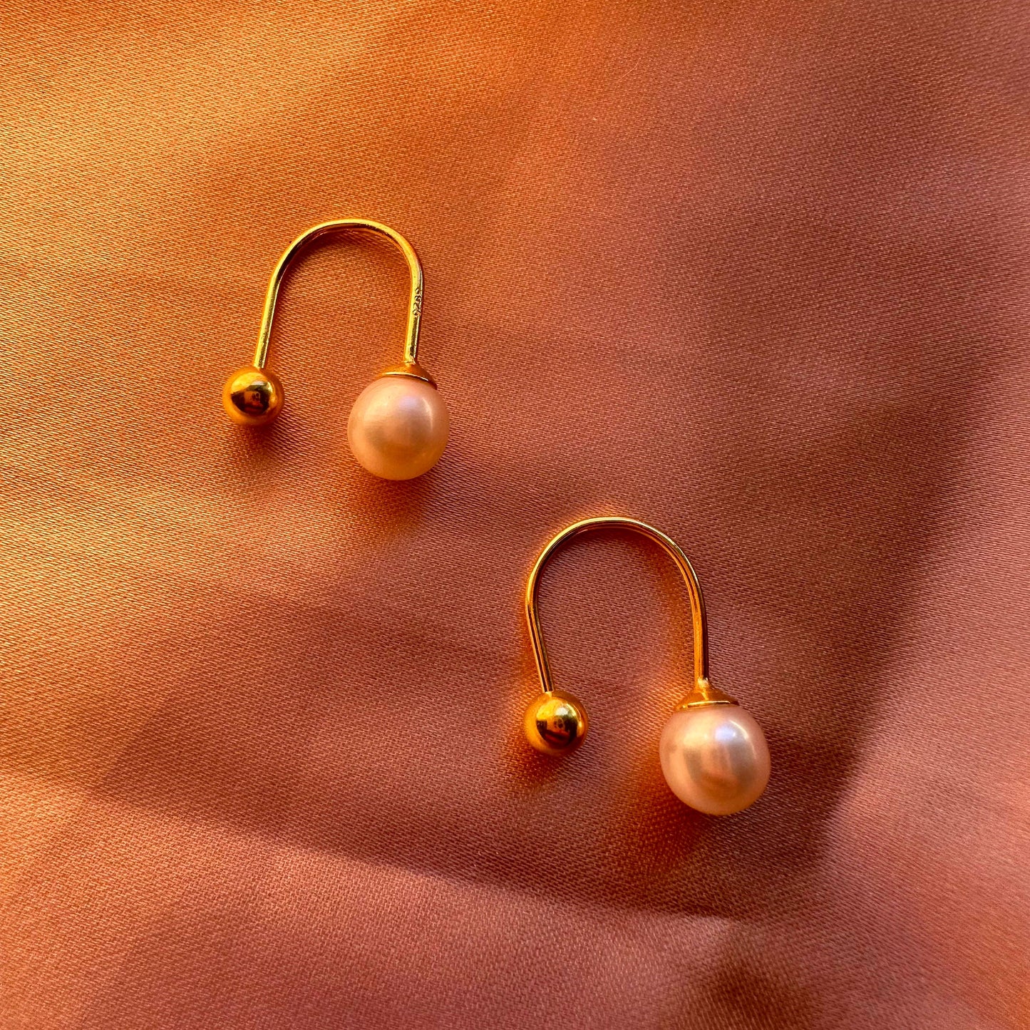 Minimalist Earrings Sterling Silver Pearl Earrings Screw back Earrings Akoya Pearl Gold Gift for her