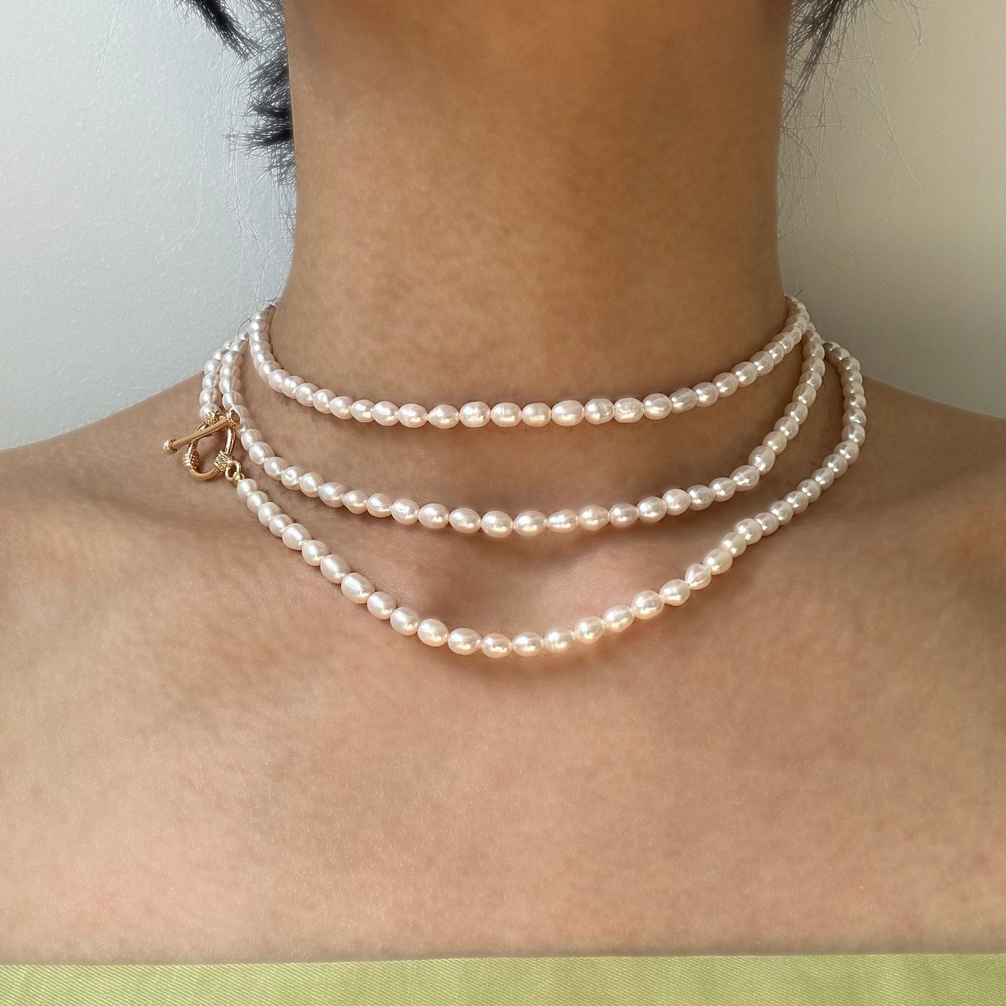 Pearl Long Strand Necklace Versatile Chocker Necklace Freshwater Pearl Necklace Fully Beaded Necklace OT Clasp