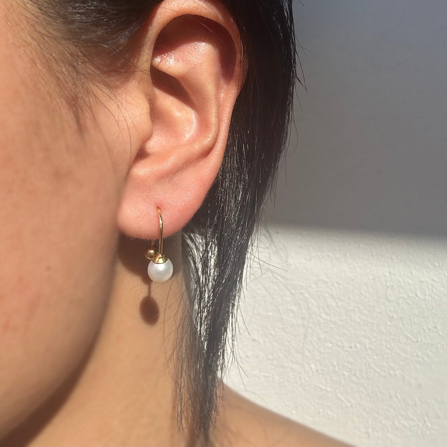 Minimalist Earrings Sterling Silver Pearl Earrings Screw back Earrings Akoya Pearl Gold Gift for her