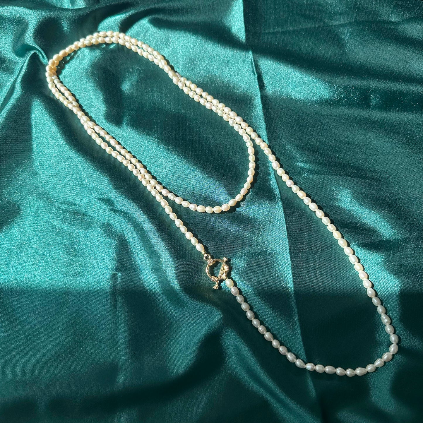 Pearl Long Strand Necklace Versatile Chocker Necklace Freshwater Pearl Necklace Fully Beaded Necklace OT Clasp
