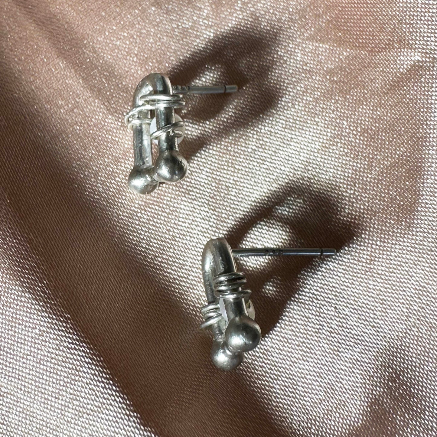Sterling Silver Freshwater Pearl Earrings HorseShoe Earrings Hardware Earrings Gift for her
