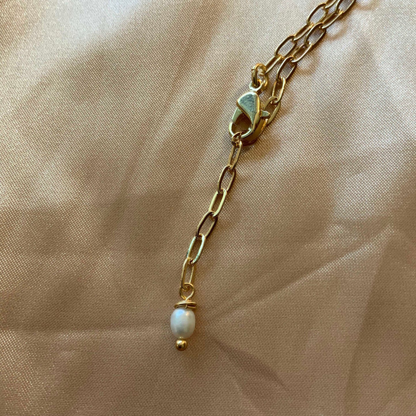 Heart Pearl Letter Necklace - Personalized Gift
