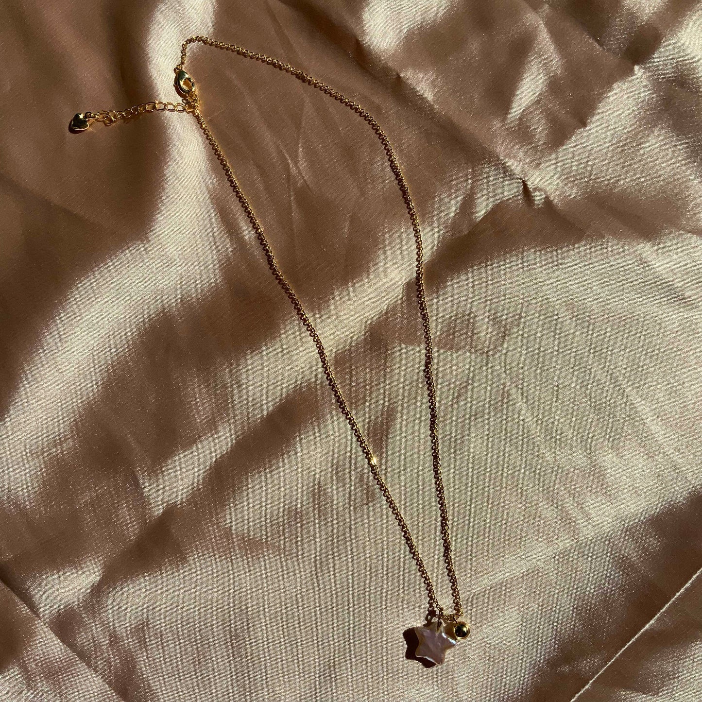 Star Pearl Pendant Chain Necklace Gift For Her