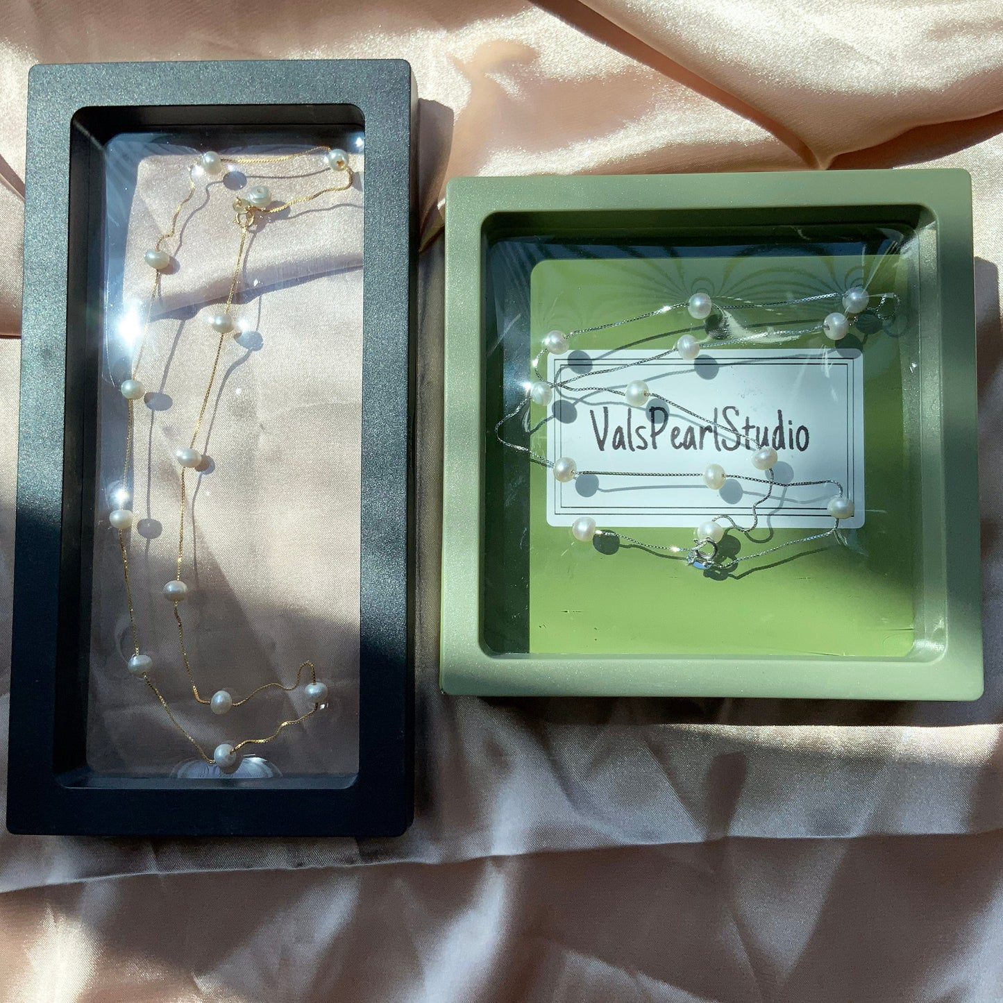 Stationed  Pearl necklace